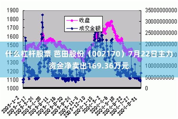 什么杠杆股票 芭田股份（002170）7月22日主力资金净卖出169.36万元