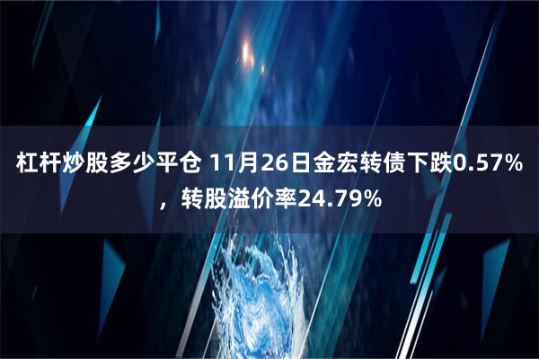 杠杆炒股多少平仓 11月26日金宏转债下跌0.57%，转股溢价率24.79%